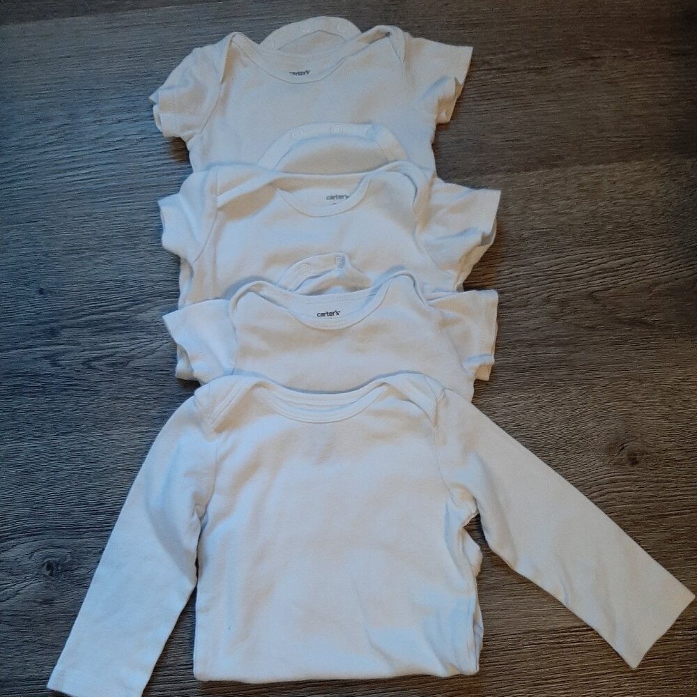 9mo white onesies